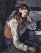 Paul Cezanne the boy in the red waistcoat France oil painting artist